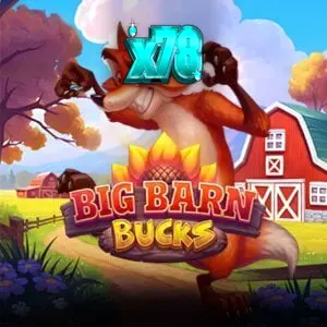 Pemandangan lumbung peternakan yang cerah dalam permainan slot Big Barn Bucks